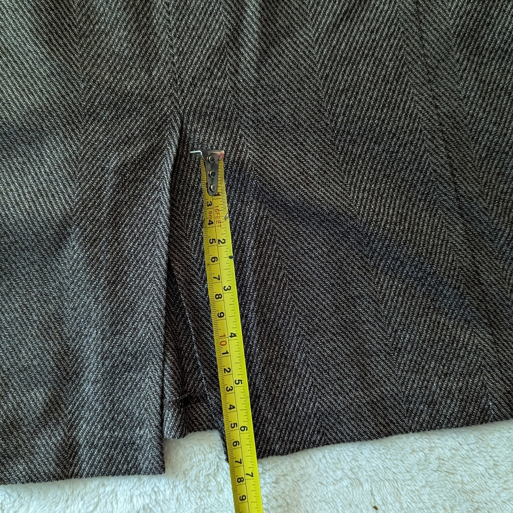 Chocolate brown tweed skirt suit jacket sz 8 skirt sz 12 - Picture 16 of 16